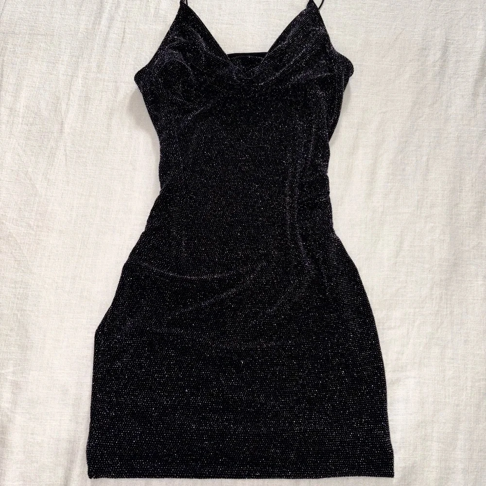 H&M Divided Black Glitter Sparkle Dress - Picture 1 of 6